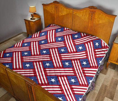 American flag Pattern Premium Quilt-JTAMIGO.COM