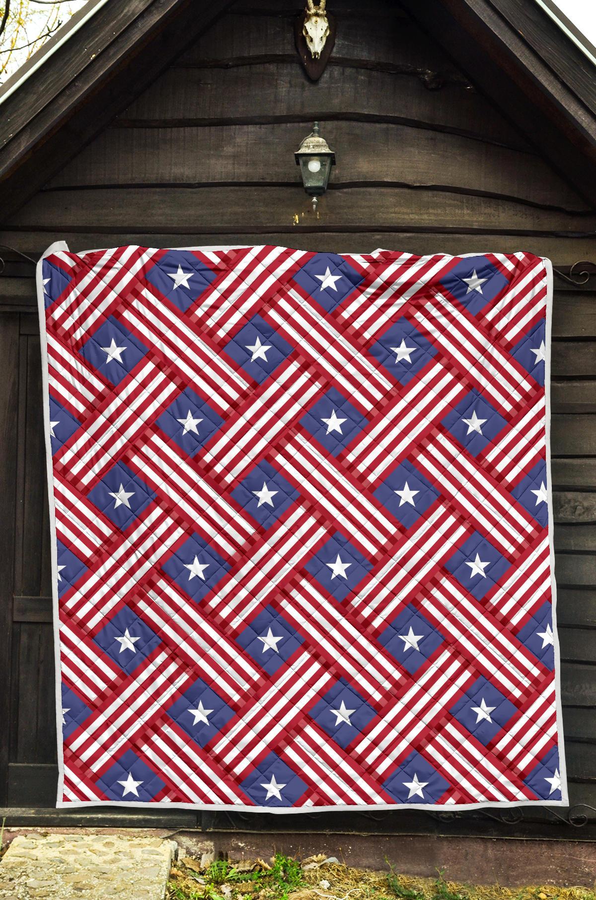 American flag Pattern Premium Quilt-JTAMIGO.COM