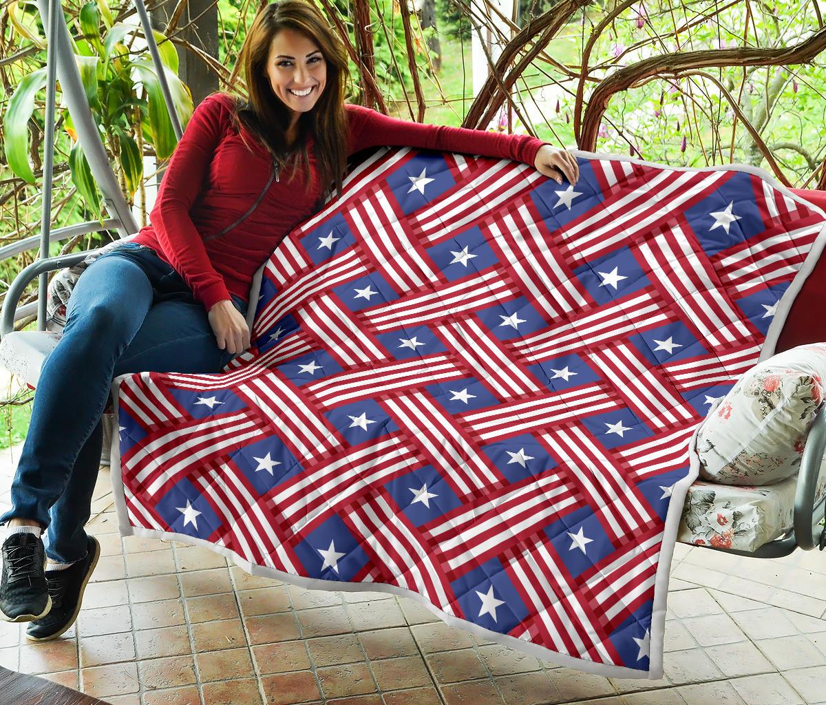 American flag Pattern Premium Quilt-JTAMIGO.COM