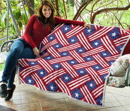 American flag Pattern Premium Quilt-JTAMIGO.COM