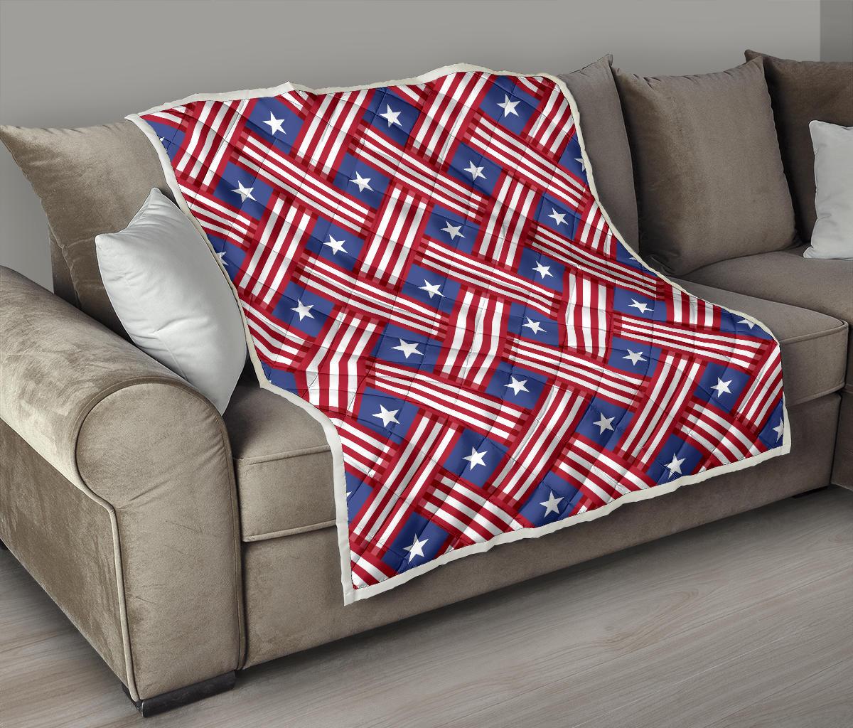 American flag Pattern Premium Quilt-JTAMIGO.COM