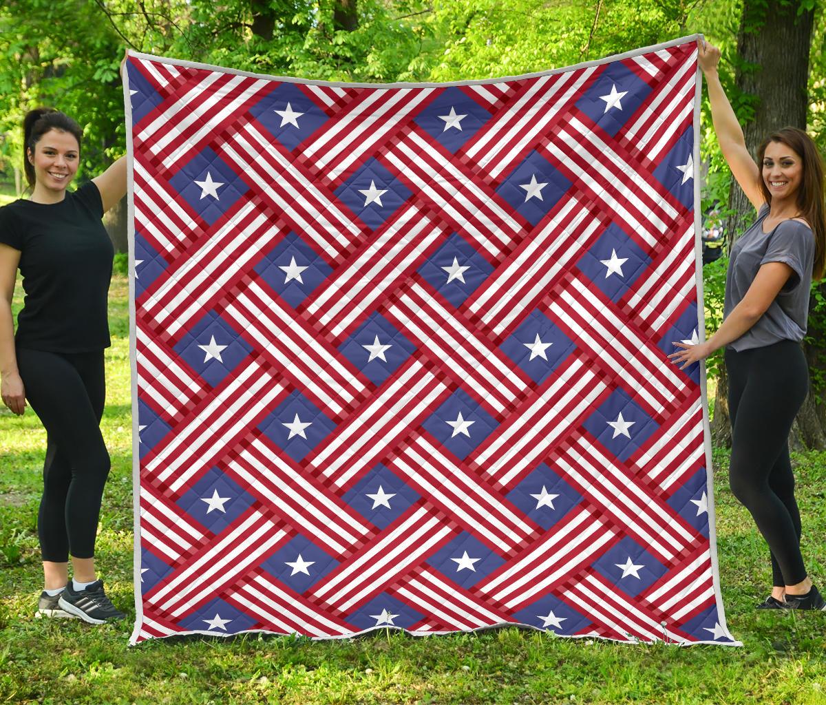 American flag Pattern Premium Quilt-JTAMIGO.COM