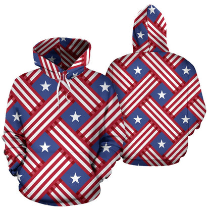 American flag Pattern Pullover Hoodie