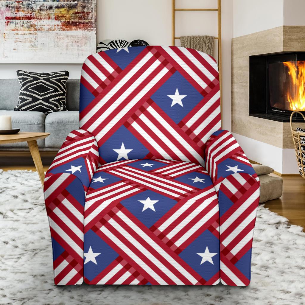 American flag Pattern Single Sofa Slipcover -JTAMIGO.COM