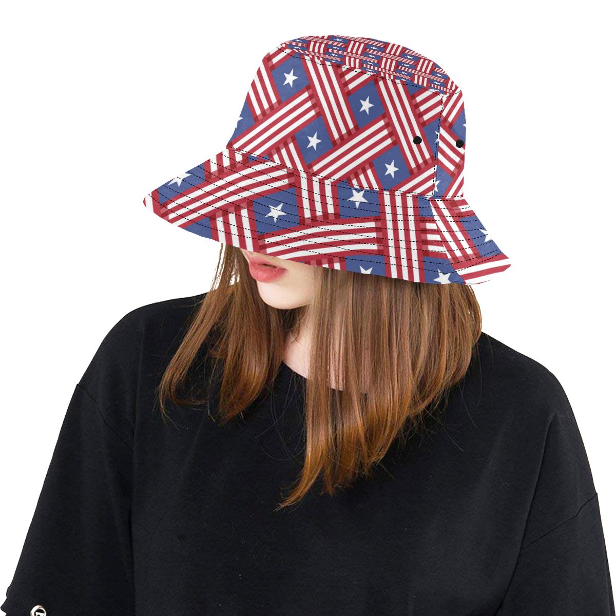 American flag Pattern Unisex Bucket Hat
