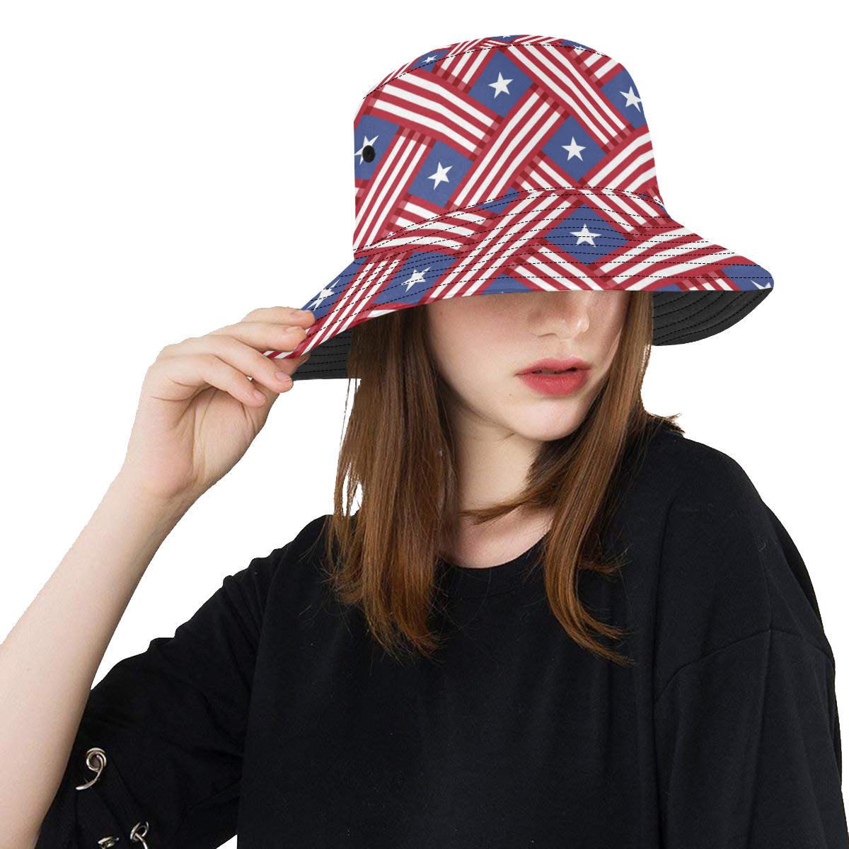 American flag Pattern Unisex Bucket Hat
