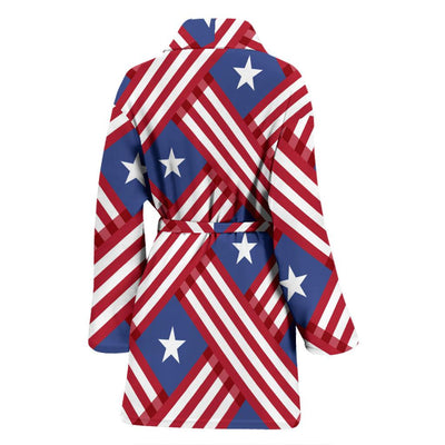 American flag Pattern Women Bath Robe-JTAMIGO.COM