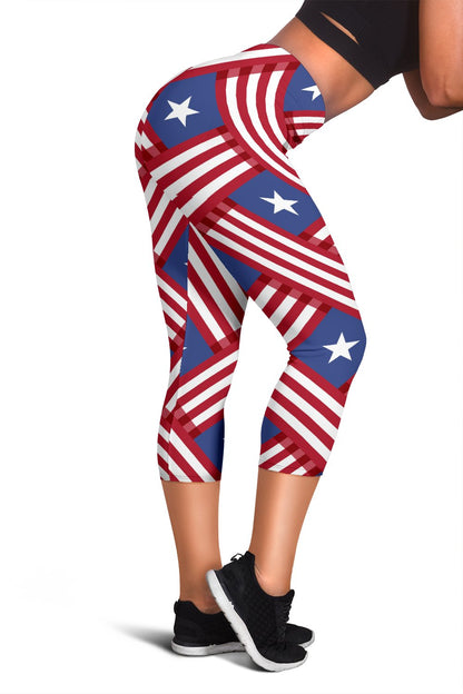 American flag Pattern Women Capris