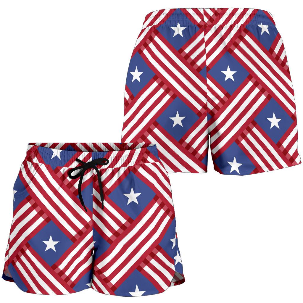 American flag Pattern Women Shorts-JTAMIGO.COM
