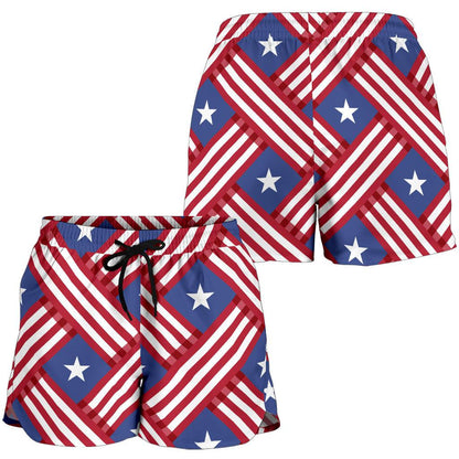 American flag Pattern Women Shorts-JTAMIGO.COM