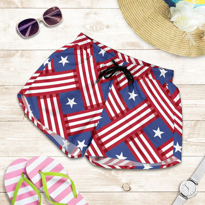 American flag Pattern Women Shorts-JTAMIGO.COM
