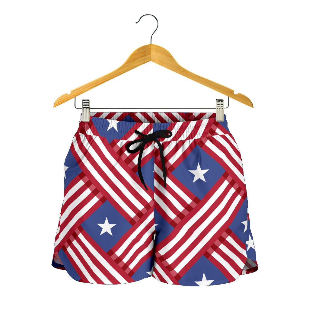 American flag Pattern Women Shorts-JTAMIGO.COM