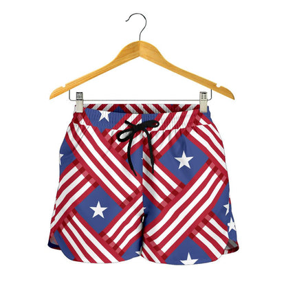 American flag Pattern Women Shorts-JTAMIGO.COM