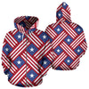 American Flag Pattern Zip Up Hoodie