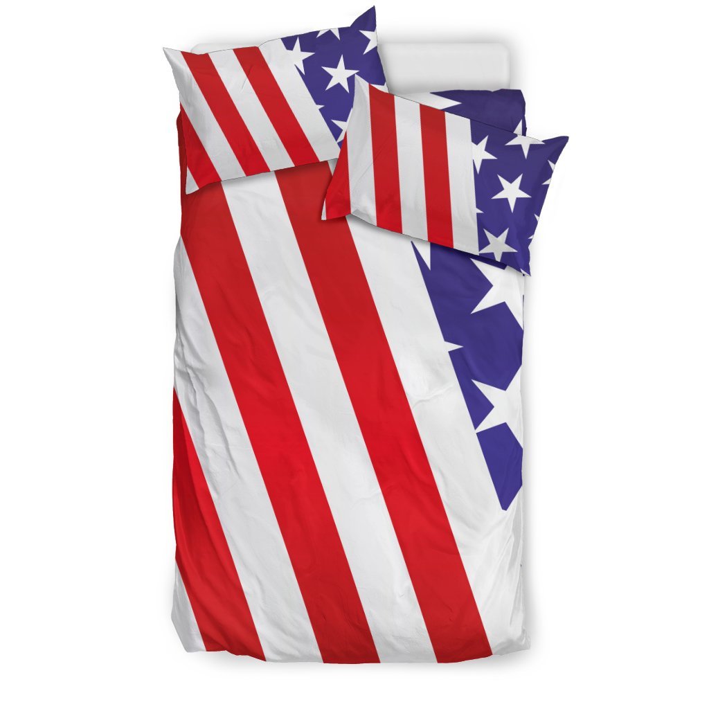 American Flag Print Duvet Cover Bedding Set