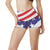 American flag Print High Waisted Spandex Shorts-JTAMIGO.COM