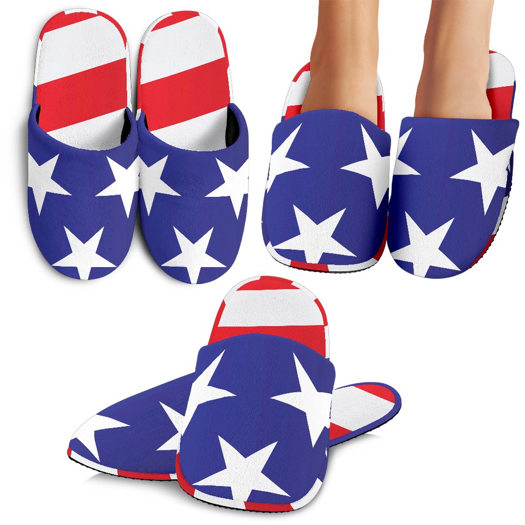 American flag Print House Slippers