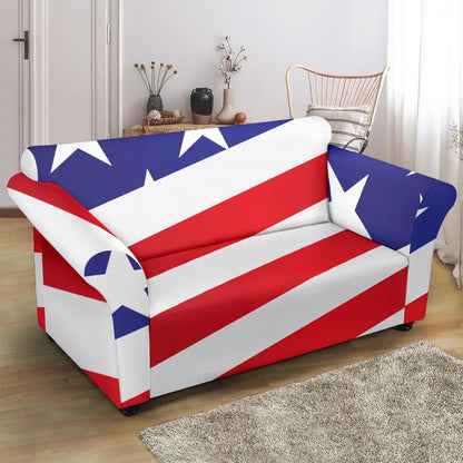 American flag Print Loveseat Slipcover-JTAMIGO.COM