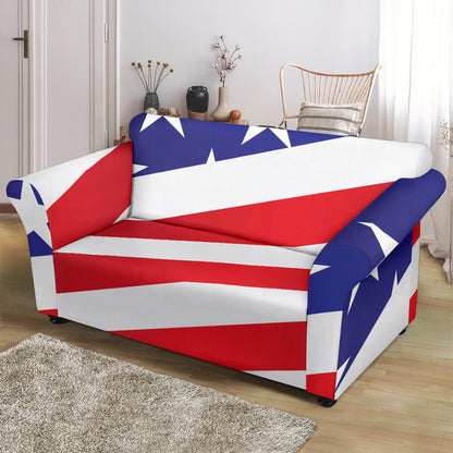 American flag Print Loveseat Slipcover-JTAMIGO.COM
