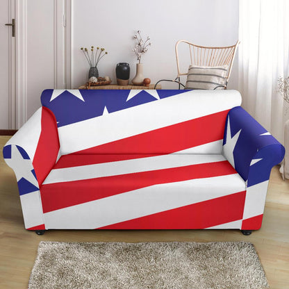 American flag Print Loveseat Slipcover-JTAMIGO.COM