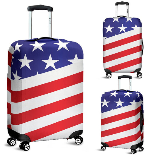 American Flag Print Luggage Cover Protector