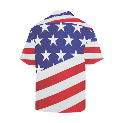 American flag Print Men Aloha Hawaiian Shirt