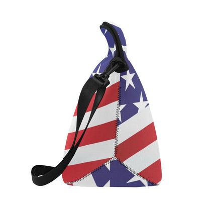 American flag Print Neoprene Lunch Bag (Model 1669)(Large)-JTAMIGO.COM
