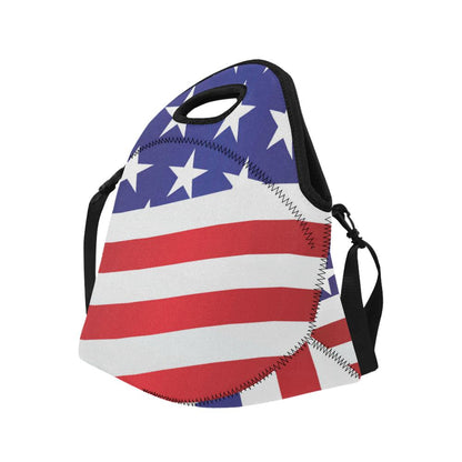 American flag Print Neoprene Lunch Bag (Model 1669)(Large)-JTAMIGO.COM