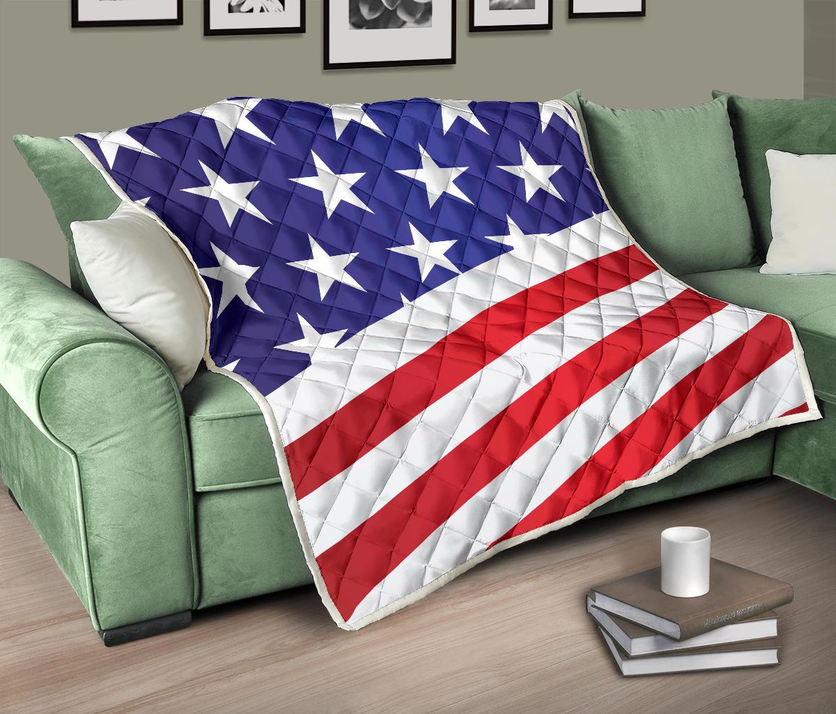 American flag Print Premium Quilt-JTAMIGO.COM