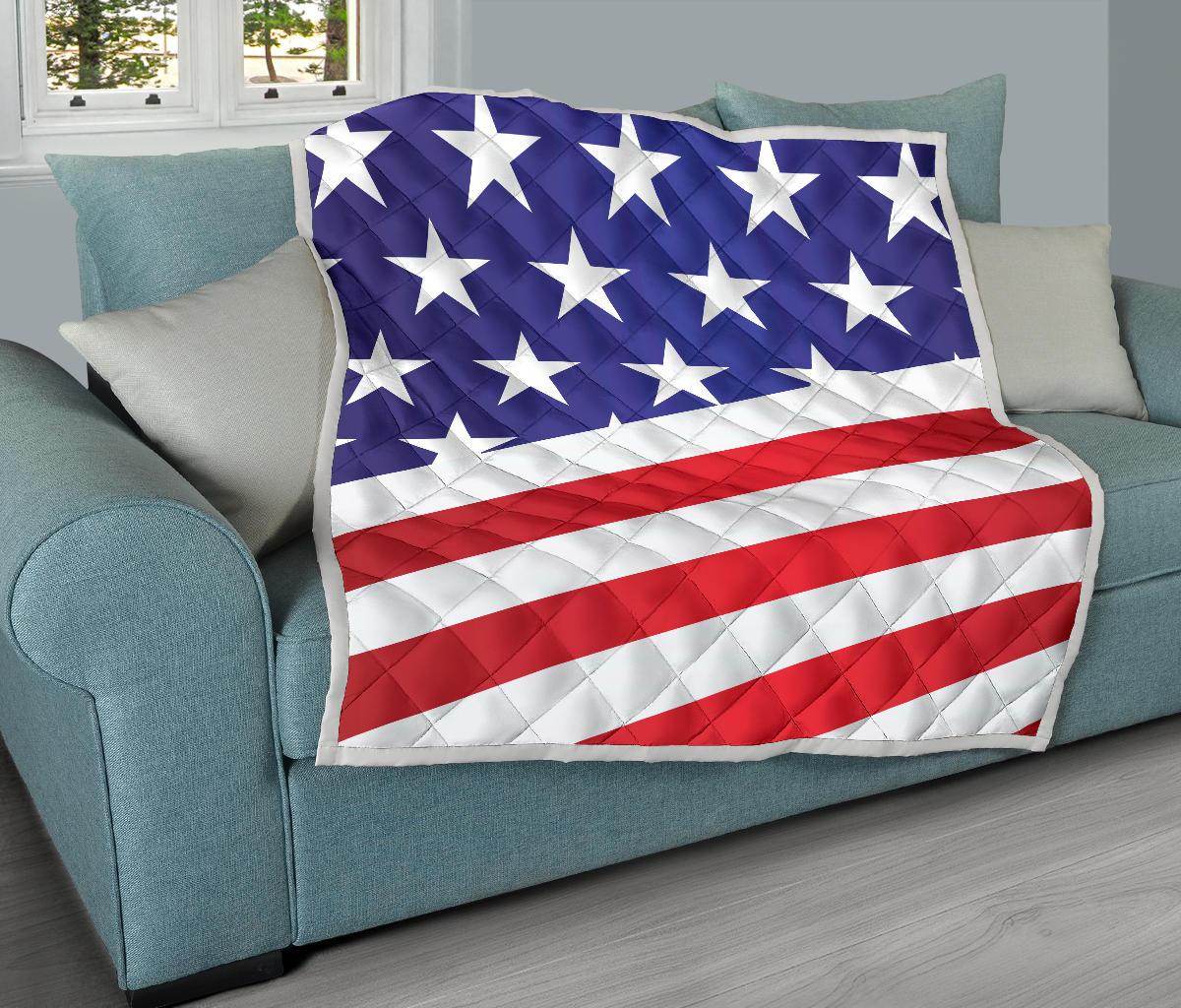 American flag Print Premium Quilt-JTAMIGO.COM