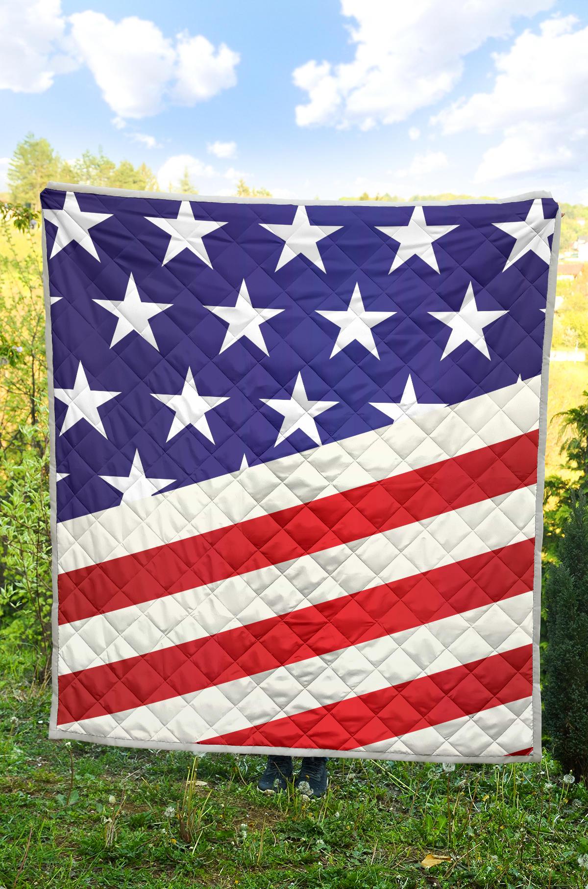American flag Print Premium Quilt-JTAMIGO.COM
