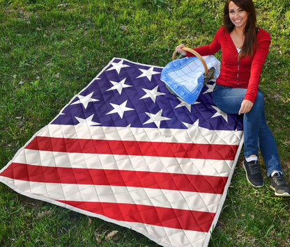 American flag Print Premium Quilt-JTAMIGO.COM