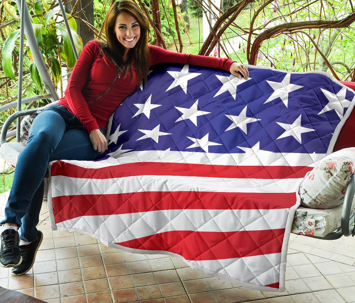 American flag Print Premium Quilt-JTAMIGO.COM