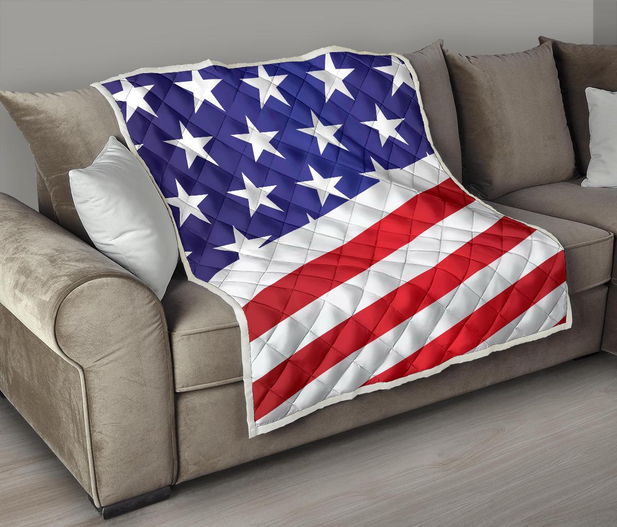 American flag Print Premium Quilt-JTAMIGO.COM