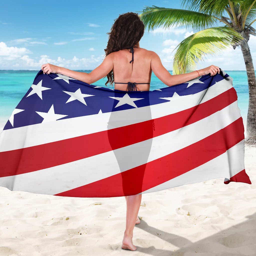 American flag Print Sarong Pareo Wrap