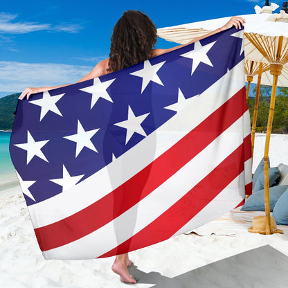 American flag Print Sarong Pareo Wrap