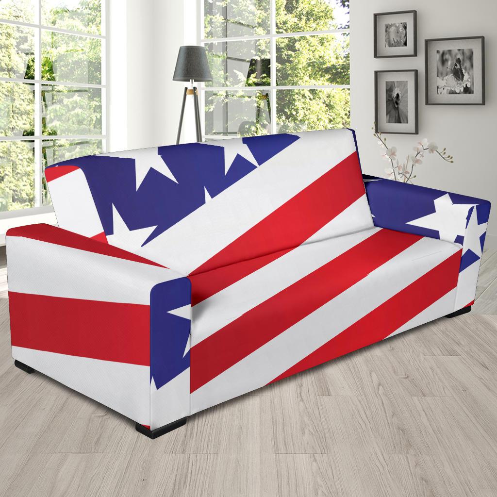 American flag Print Sofa Slipcover-JTAMIGO.COM