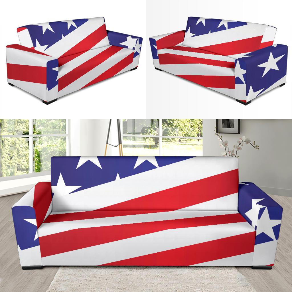 American flag Print Sofa Slipcover-JTAMIGO.COM