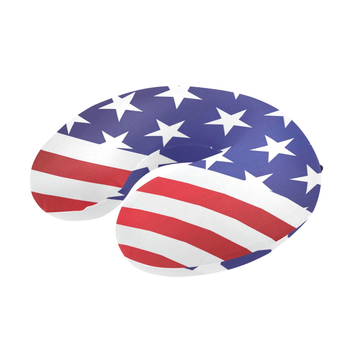 American flag Print U-Shaped Travel Neck Pillow-JTAMIGO.COM