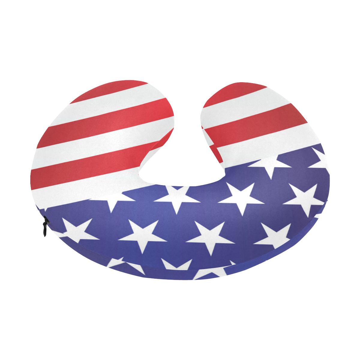 American flag Print U-Shaped Travel Neck Pillow-JTAMIGO.COM
