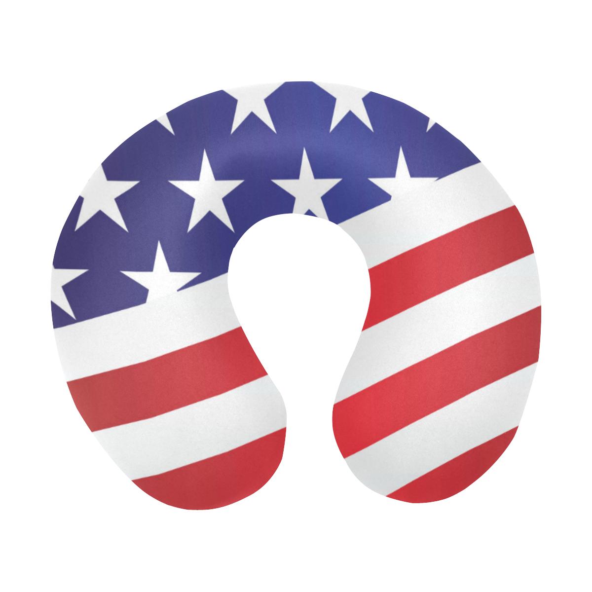 American flag Print U-Shaped Travel Neck Pillow-JTAMIGO.COM