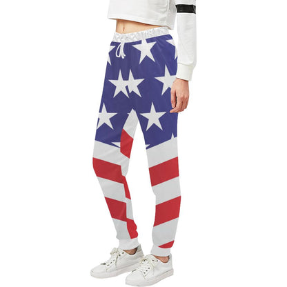 American flag Print Unisex Casual Sweatpants (Model L11)-JTAMIGO.COM