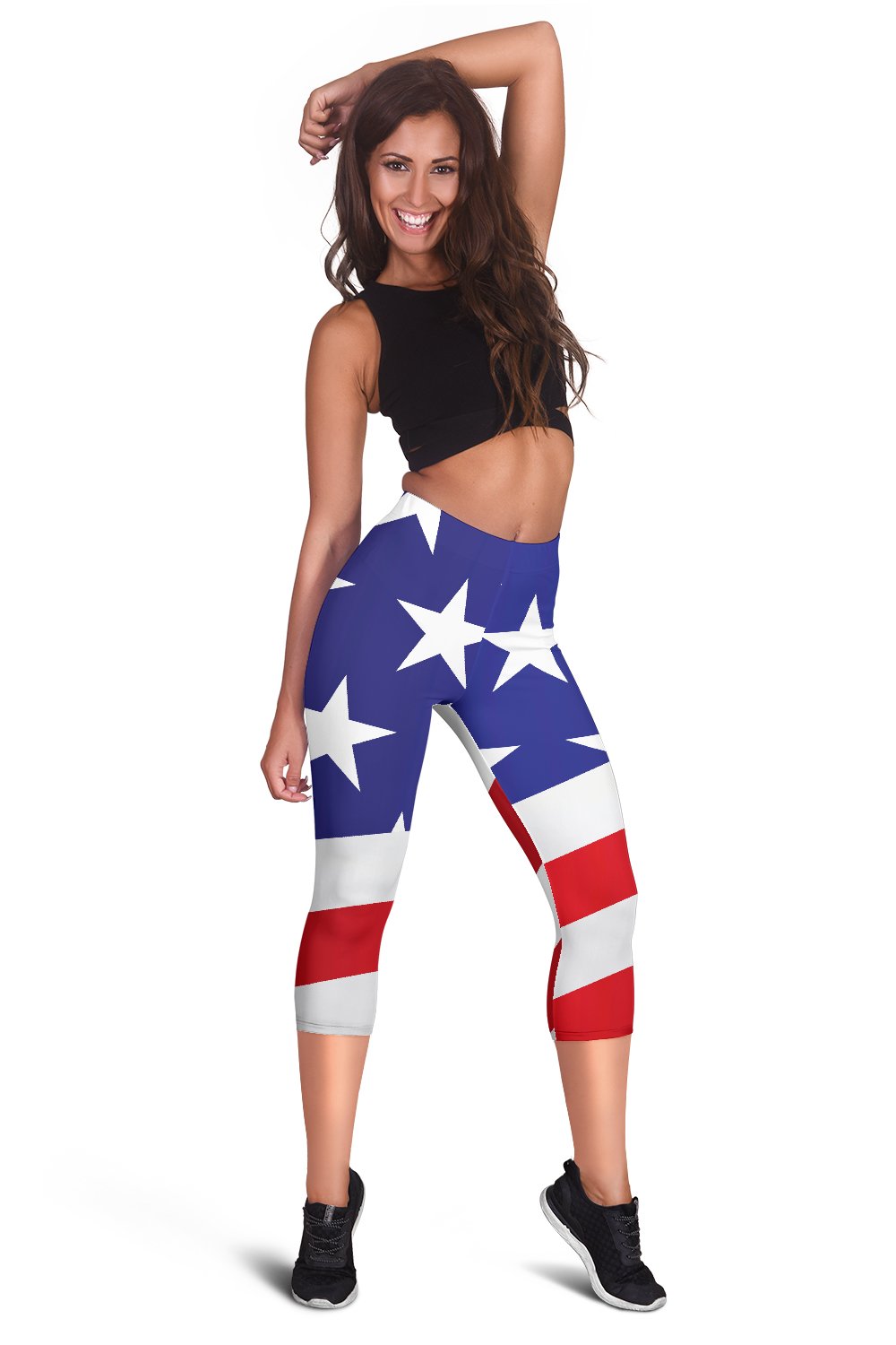 American flag Print Women Capris