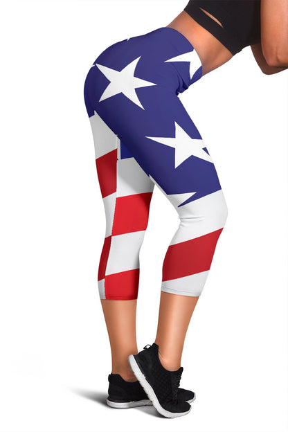American flag Print Women Capris