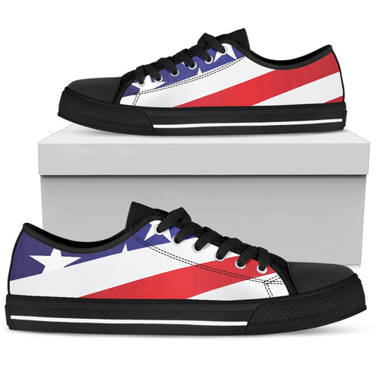 American flag Print Women Low Top Shoes