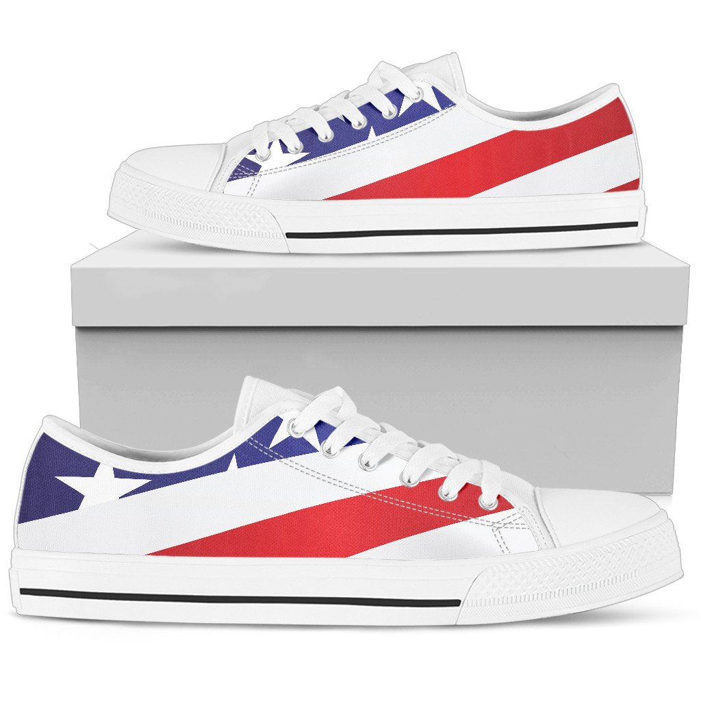 American flag Print Women Low Top Shoes