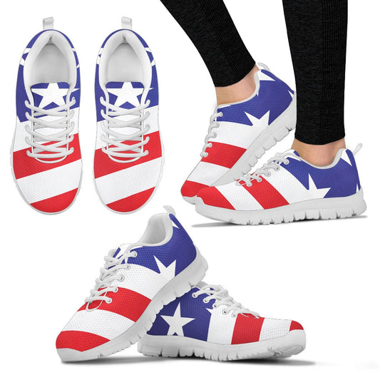 American Flag Print Women Sneakers Shoes