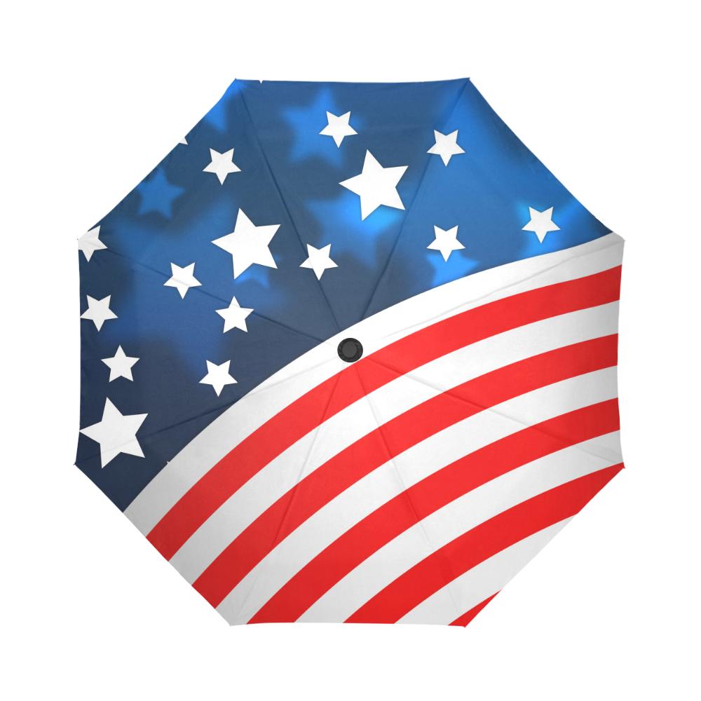 American flag Style Automatic Foldable Umbrella