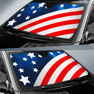 American Flag Style Car Sun Shade For Windshield