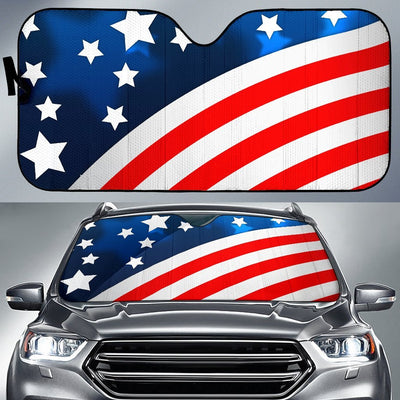 American Flag Style Car Sun Shade For Windshield
